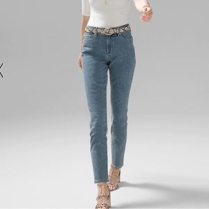 WHBM High-Rise Sculpt Straight Jeans